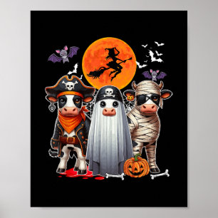 Poster Três Vacas Cuecas Cosplay Pirata Boo Mummy Hallowe