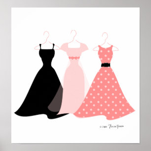 Póster Três vestidos