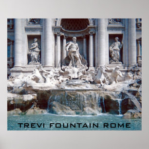 Poster Trevi Fountain Roma