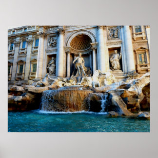 Poster Trevi Fountain, Roma, Itália