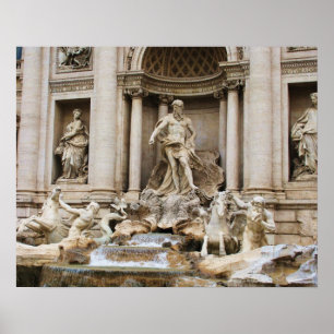 Póster Trevi Fountain Roma Itália viagem foto