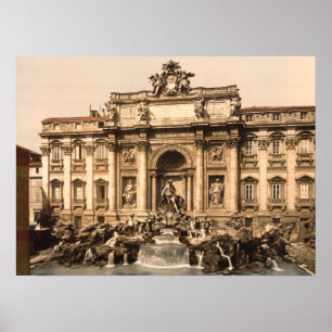 Póster Trevi Fountain, Rome, Lazio, Italy