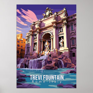 Poster Trevi Fountain, viagem
