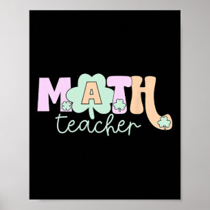 Poster Trevo Fofo Professor de Matemática Álgebra Geometr