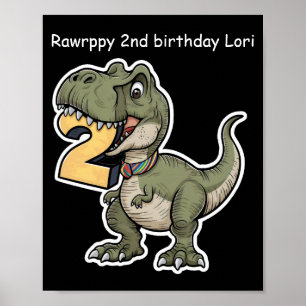 Poster trex biting no número 2