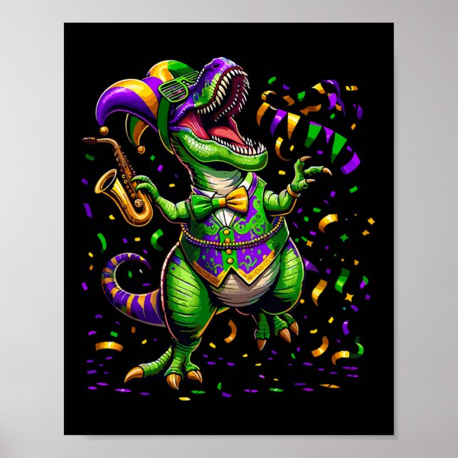 Poster Trex Dinosaur Parade Outfit Shenanigans Mães (Frente)
