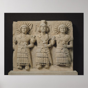 Póster Tríade de Palmyrene Gods, da Região de Palmyra