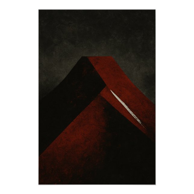 Póster Triangle de Feu – Affiche Volcanique Abstraite (Frente)