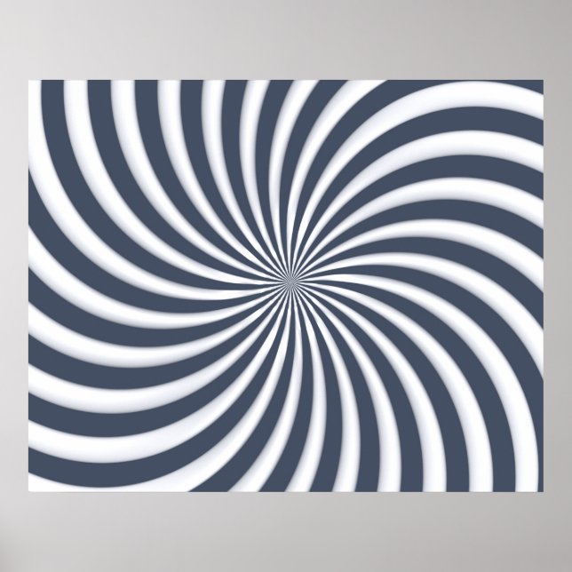Póster Triângulo 05 Curvas Espirais de Arte Óptica (Frente)