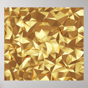 Poster Triângulo Dourado: Textura de fundo Abstrato.