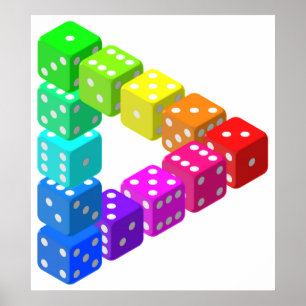 Póster Triângulo impossível dos dados