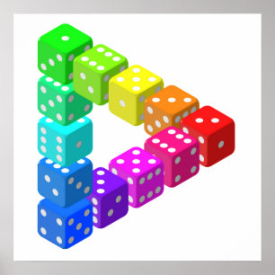 Póster Triângulo impossível dos dados