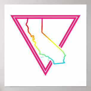 Póster triângulo rosa california