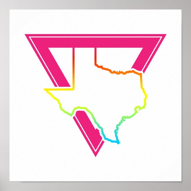 Póster triângulo rosa texas (Frente)