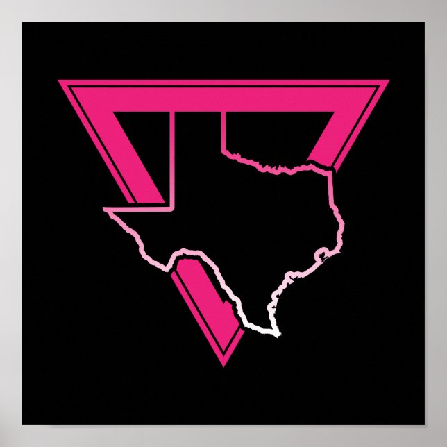Poster triângulo rosa texas (Frente)