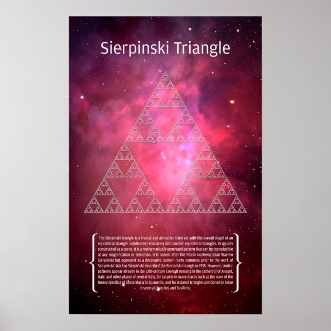 Póster Triângulo Sierpinski (Frente)