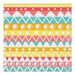 Póster Triângulos E Círculos Coloridos