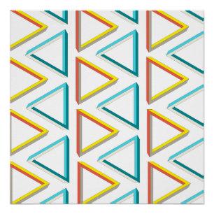 Póster Triângulos geeky impossíveis