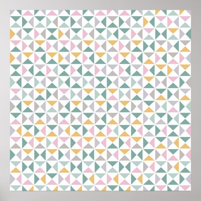 Póster Triângulos Geométricos (Frente)