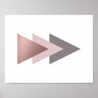 triângulos geométricos elegantes de folha rosa de 