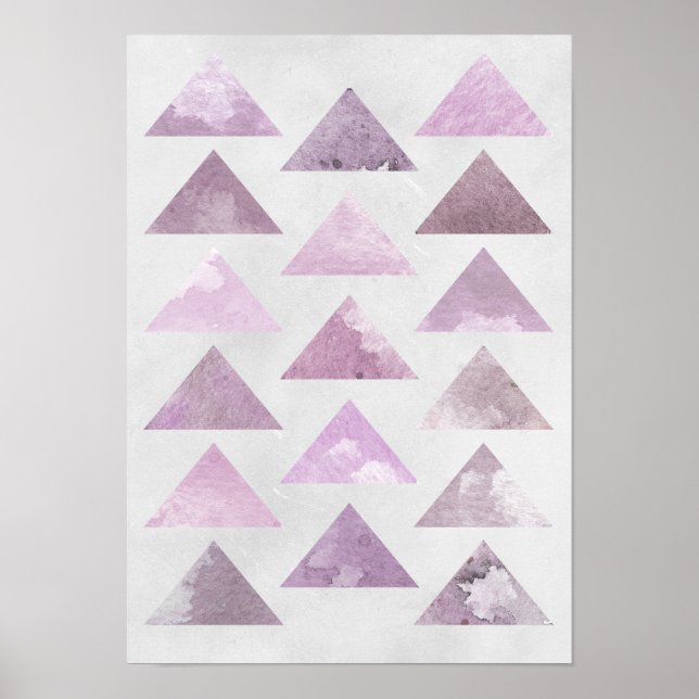 Póster Triângulos Rosa (Frente)