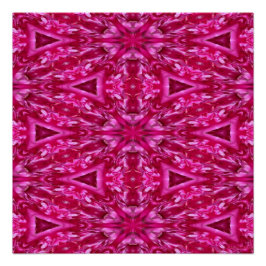 Póster Triângulos Rosa Quente