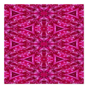 Póster Triângulos Rosa Quente