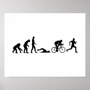 Póster Triathlon da evolução