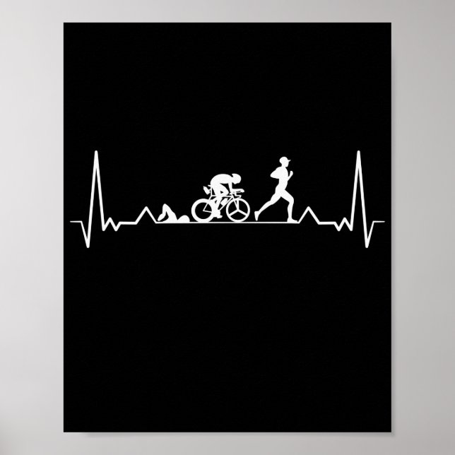 Poster Triathlon Heartbeat (Frente)