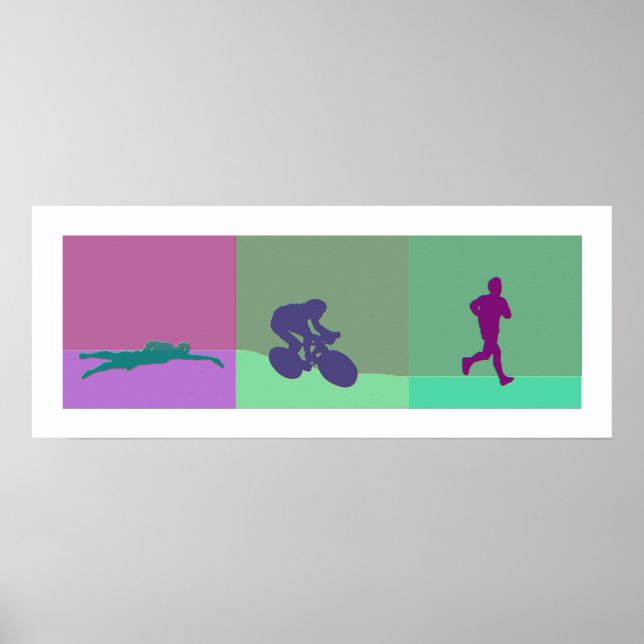 Poster Triathlon Triptych (Frente)