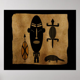 Poster tribal africano