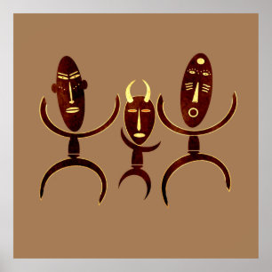 Poster tribal africano