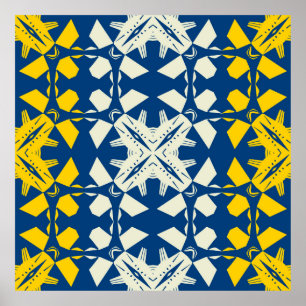 Poster Tribal como asiático sente um padrão perfeito, abs