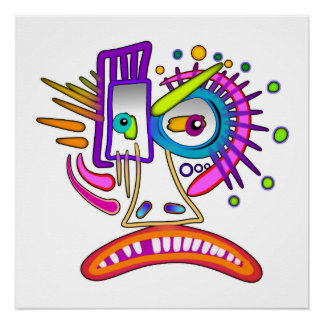PÓSTER TRIBAL FROWNIE EMOJI MEEMOGIE