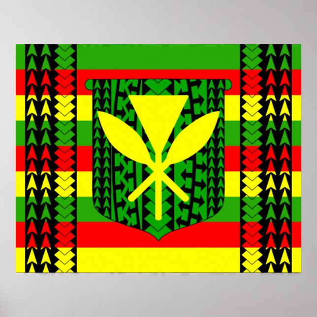 Poster Tribal Kanaka Maoli Flag (Frente)