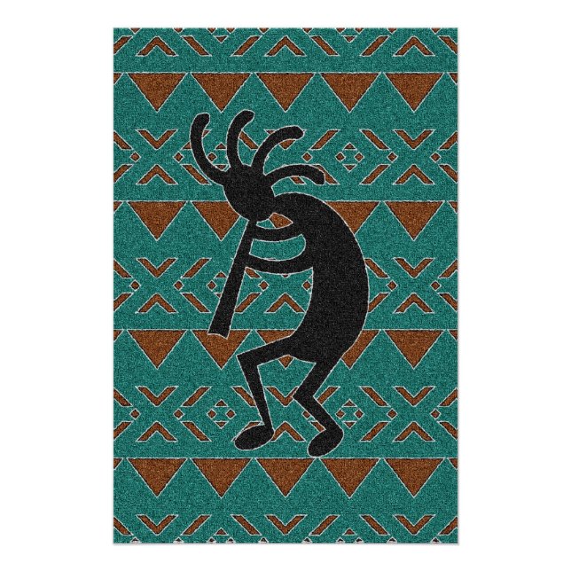 Póster Tribal Kokopelli Sudoeste (Frente)