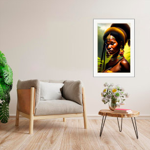 Poster Tribal Portrait - Canvas Art Print