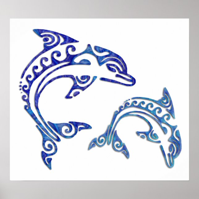 Poster Tribal Tattoo Porpoise Duo (Frente)