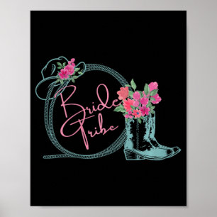 Poster Tribo Bride Bachelorette Nashville Country Coastal