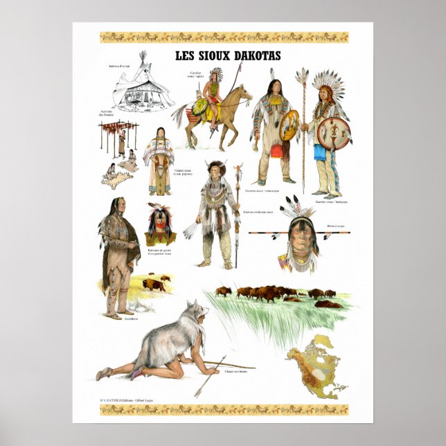 Poster Tribo dos sioux Dacota (Frente)