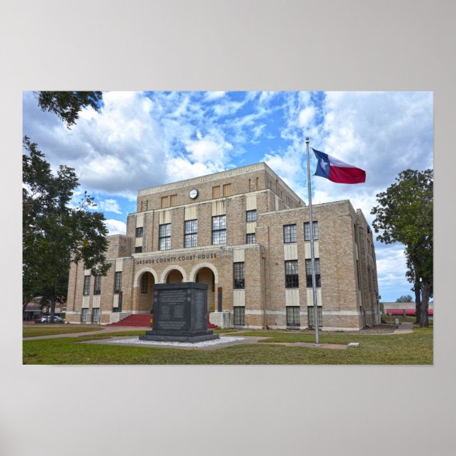 Poster Tribunal do Condado de Upshur, Gilmer, Texas (Frente)