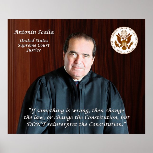 Poster Tribunal Supremo Antonin Scalia (Frente)