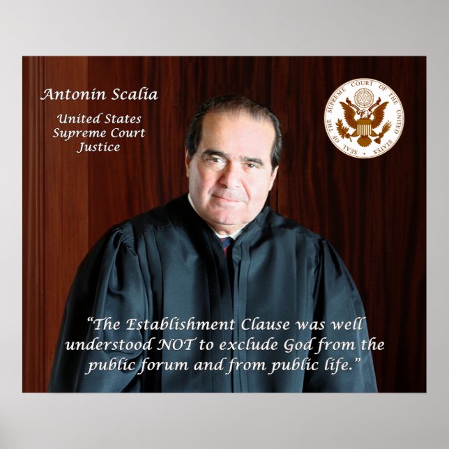 Póster Tribunal Supremo Antonin Scalia (Frente)
