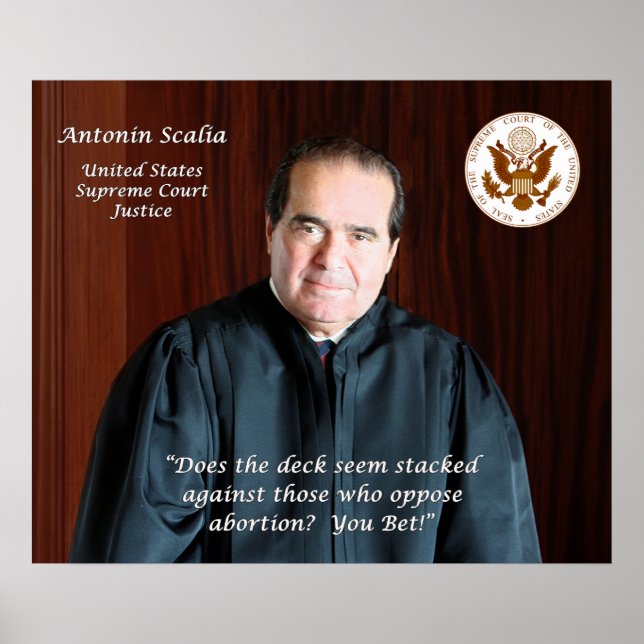Poster Tribunal Supremo Antonin Scalia (Frente)