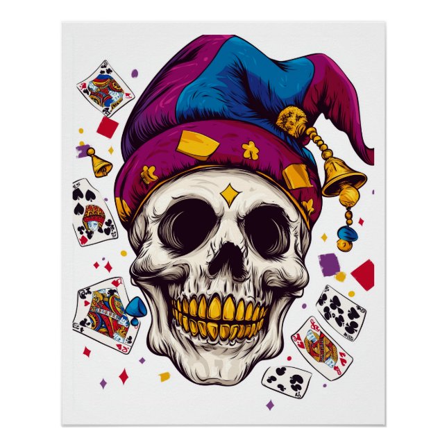 Póster Tricheur da Caveira do Bobo (Frente)