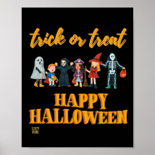 Poster "TRICK OR TREAT" engraçado