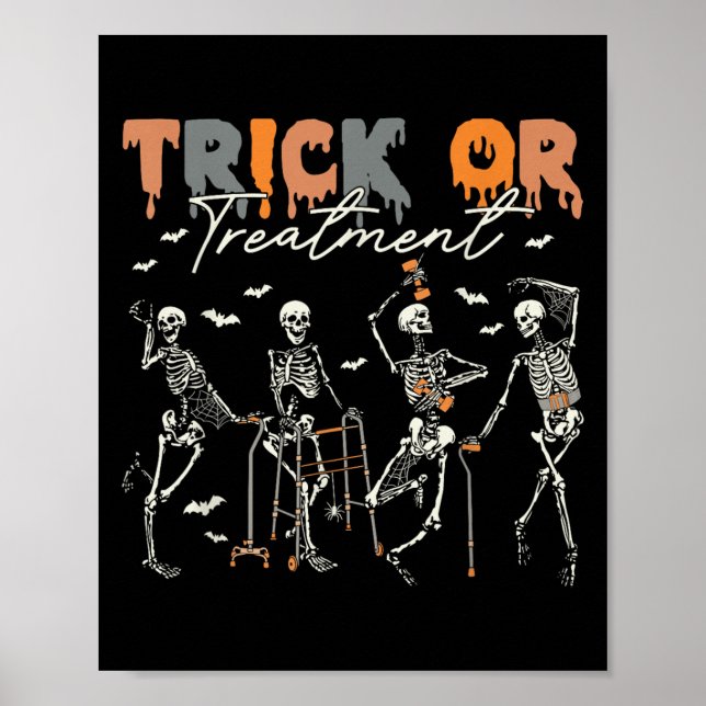 Poster Trick Or Treatment Pt Physical Therapy Therapist H (Frente)