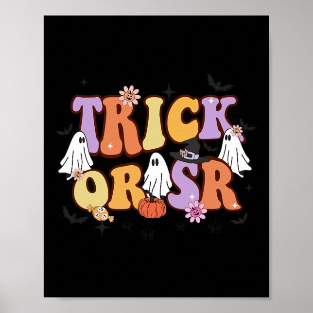 Poster Trick Ou Sr+ Retro Aby Bcby Halloween Positive Rei (Frente)