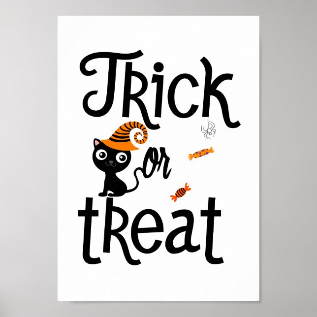 Poster Trick ou trata halloween (Frente)