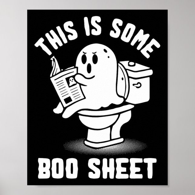 Poster Trick Ou Tratar Fantasma Spooky Isto É Uma Folha D (Frente)